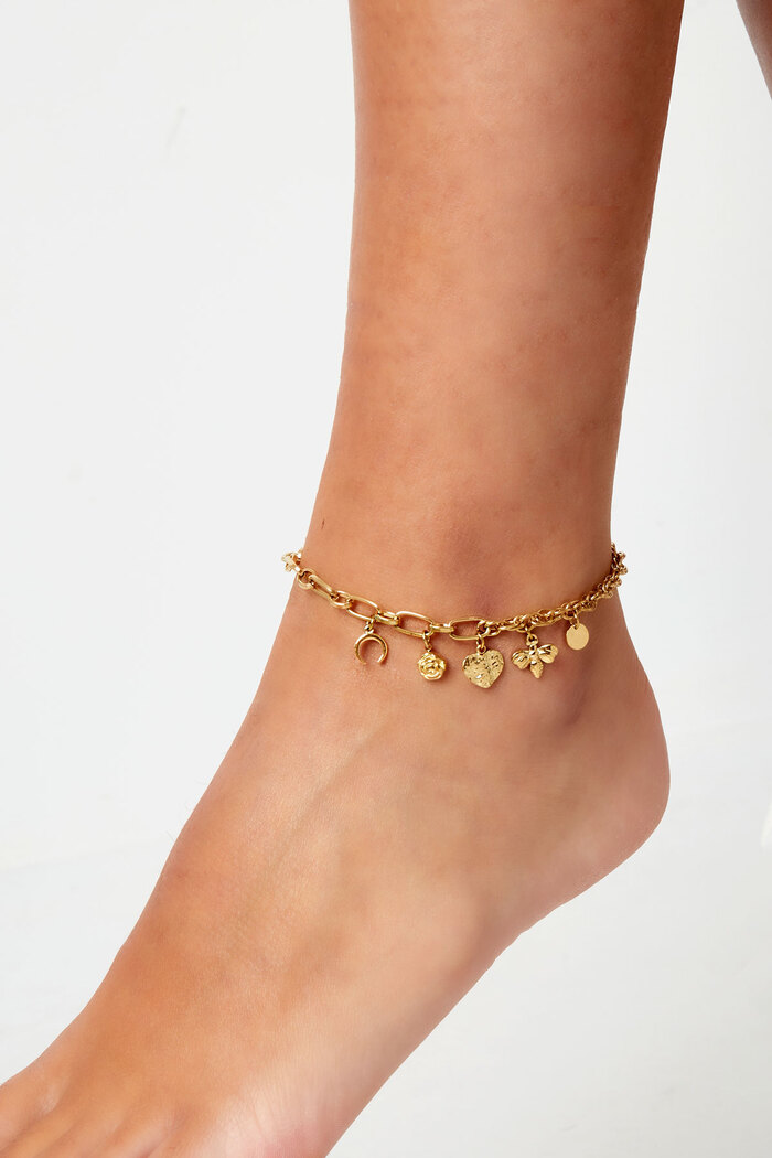 Anklet links with charms - gold Picture2